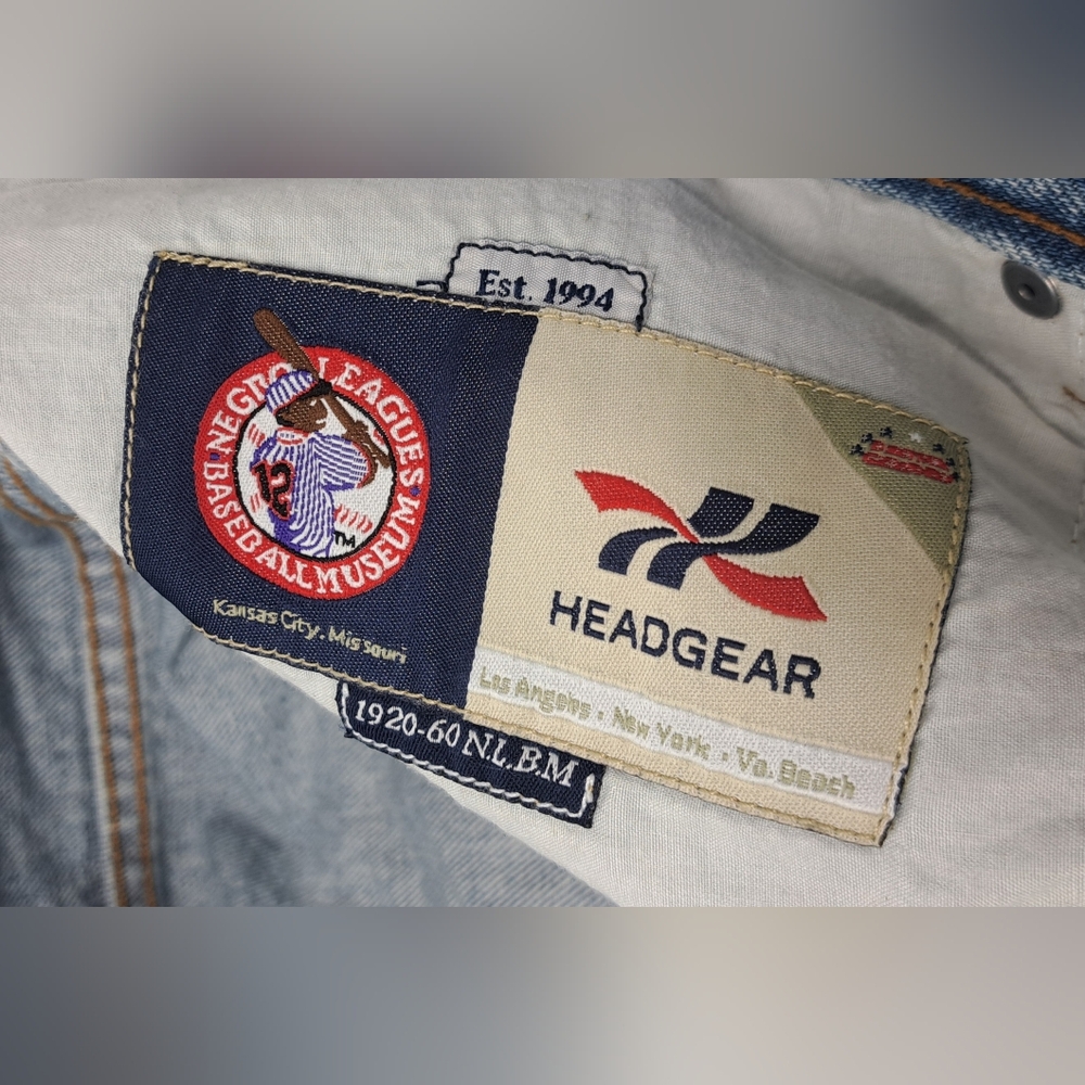 Headgear Negro League Baseball Men's Jeans Team Patches Straight 44 Actual 42x33 - Picture 6 of 15